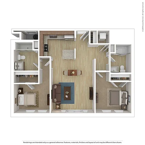 Floor plan Aria 2 Bedroom C5