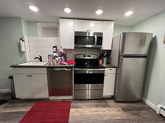 Well equipped kitchen with pots, pans, dishes, silverware and starter supplies!