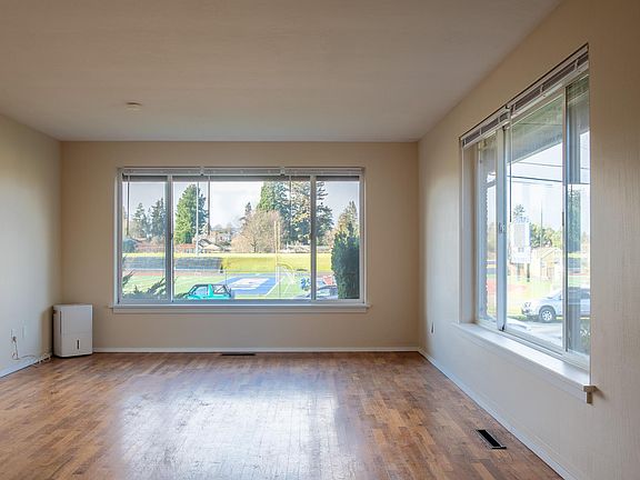 Living room. View of Bremerton HS football field