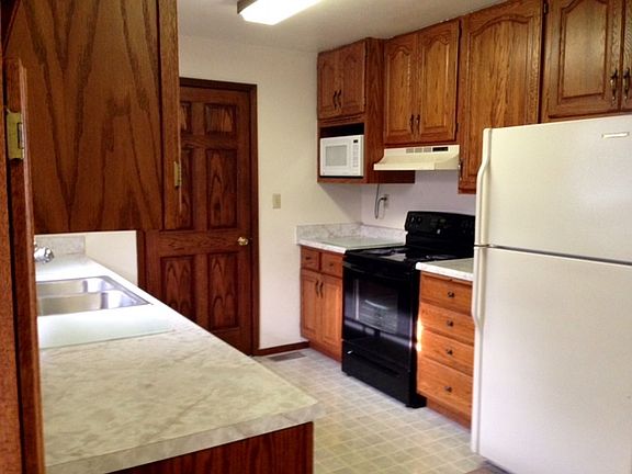 Kitchen with door to garage