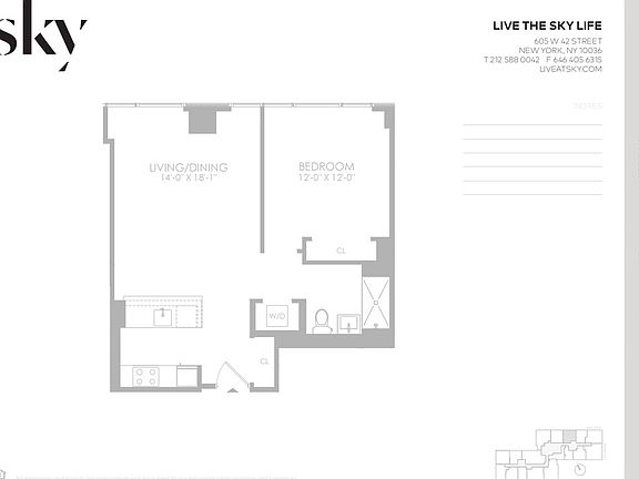 2nd image of 605 W 42nd St Penthouse 2C
