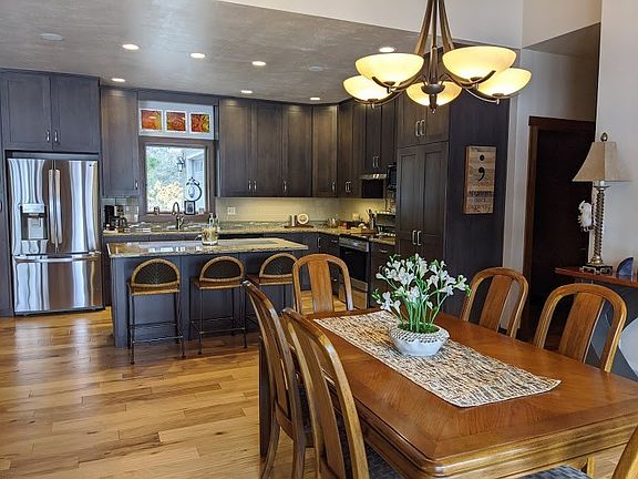 View from dinning area looking into the kitchen