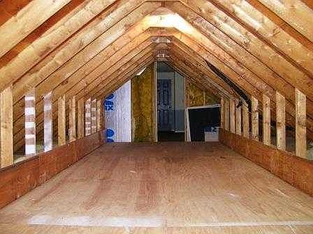 attic space above garage