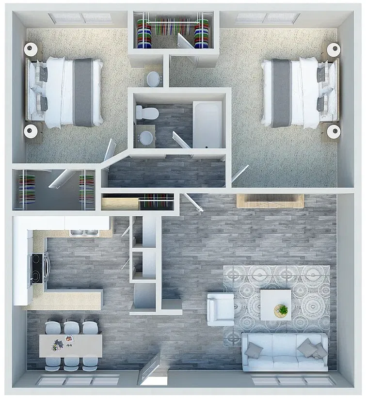 Floor plan 2x1C