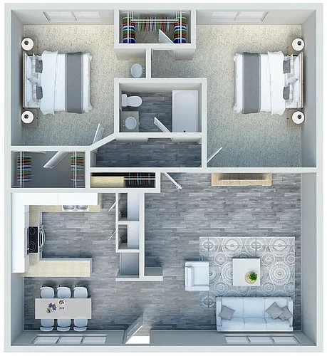 Floor plan 2x1C