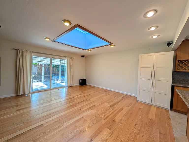 Family room from hallway entrance.