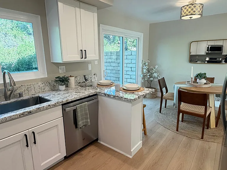 Kitchen and dining areas