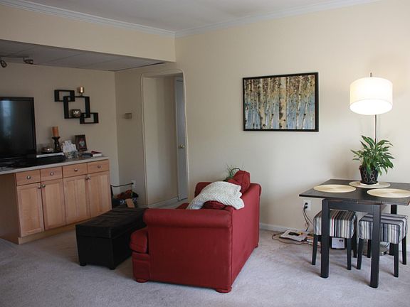 living room has built-in cabinetry
