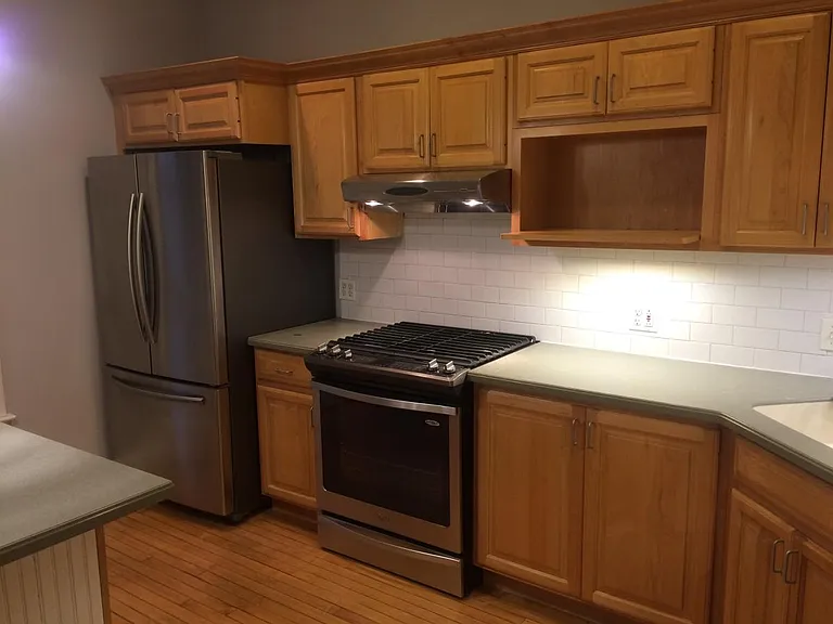 Kitchen with Range and Refrigerator