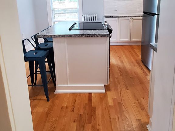 At the top of the stairs is the kitchen.