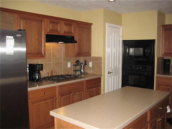 Spacious kitchen with island.