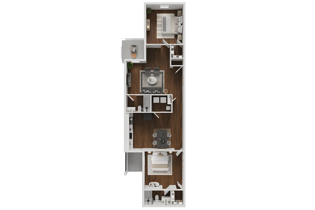 Floor plan 2 Bed 2 Bath