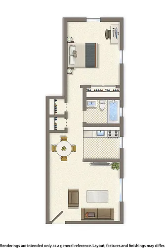 Floor plan 1 Bedroom