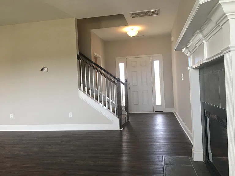 Fireplace to front door