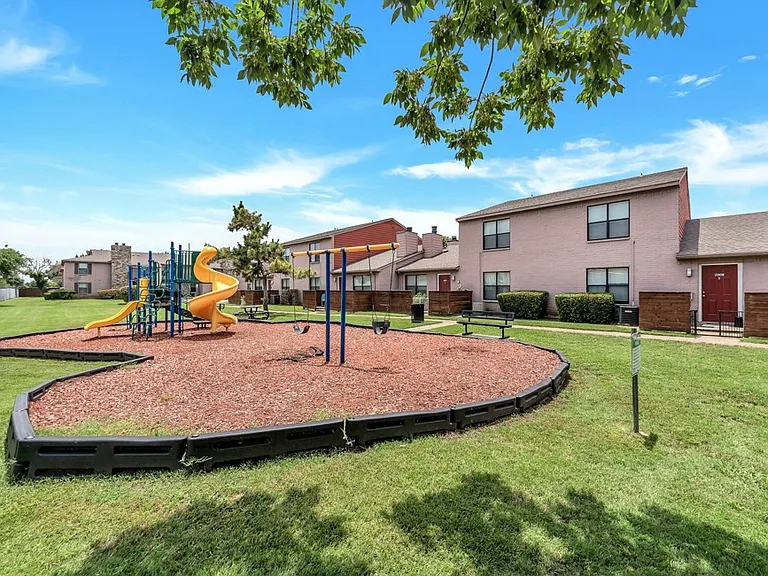 On-site playground with open space for outdoor recreation.