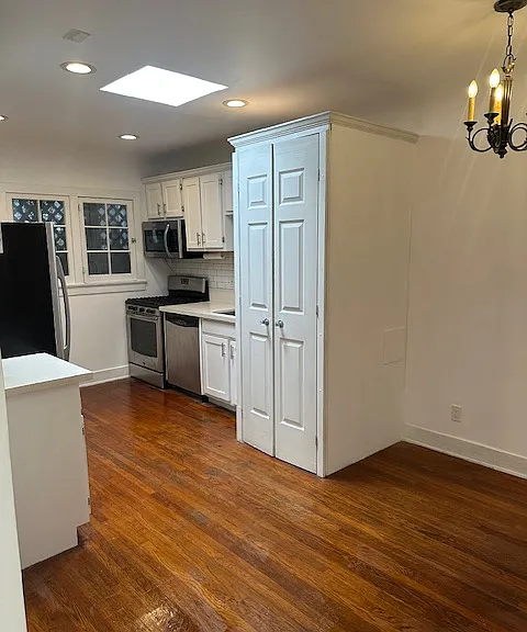 Kitchen with small dining area