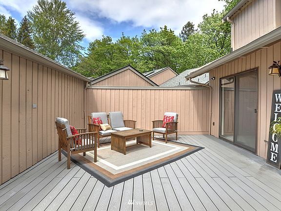 Enjoy your morning coffee here for years to come!  Deck surface is built with easy care composite boards! 