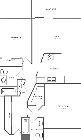 2 Bedroom 2 Bathroom B4 | from 1036 sq ft 2 Bedroom 2 Bathroom B4 | from 1036 sq ft