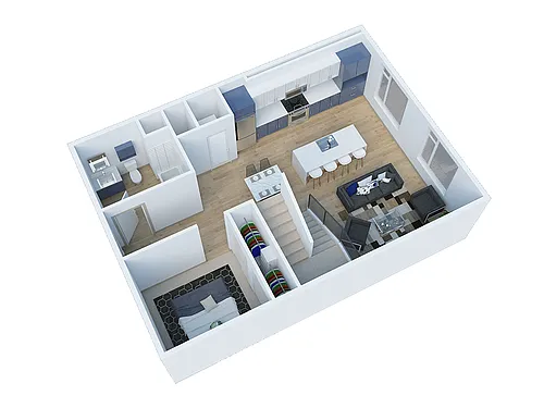 Floor plan 2 Bedroom A Loft