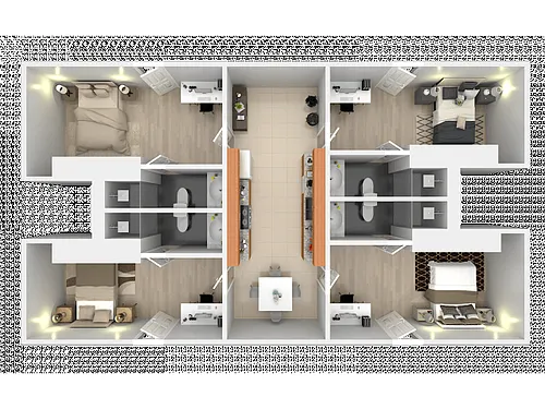 Floor plan Studio with Private Bathroom