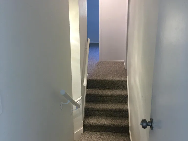 Stairs split at top for privacy