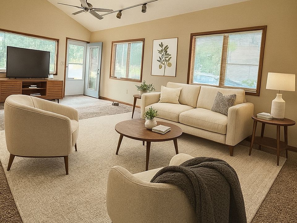 AI staged living room