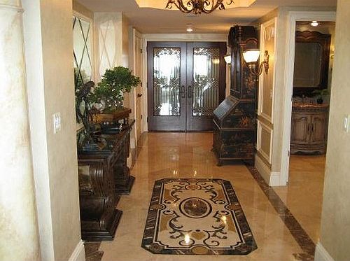 Foyer With Marble Design