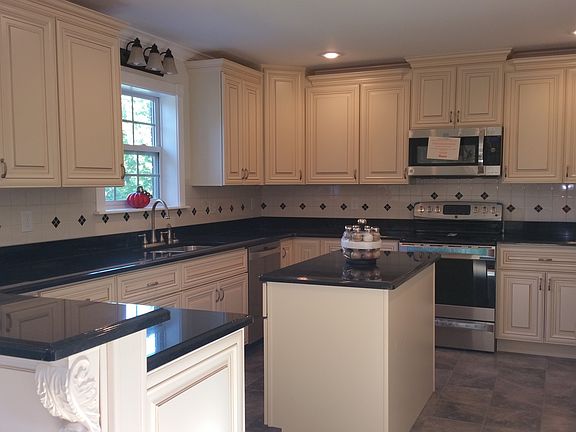 Antique white cabinets