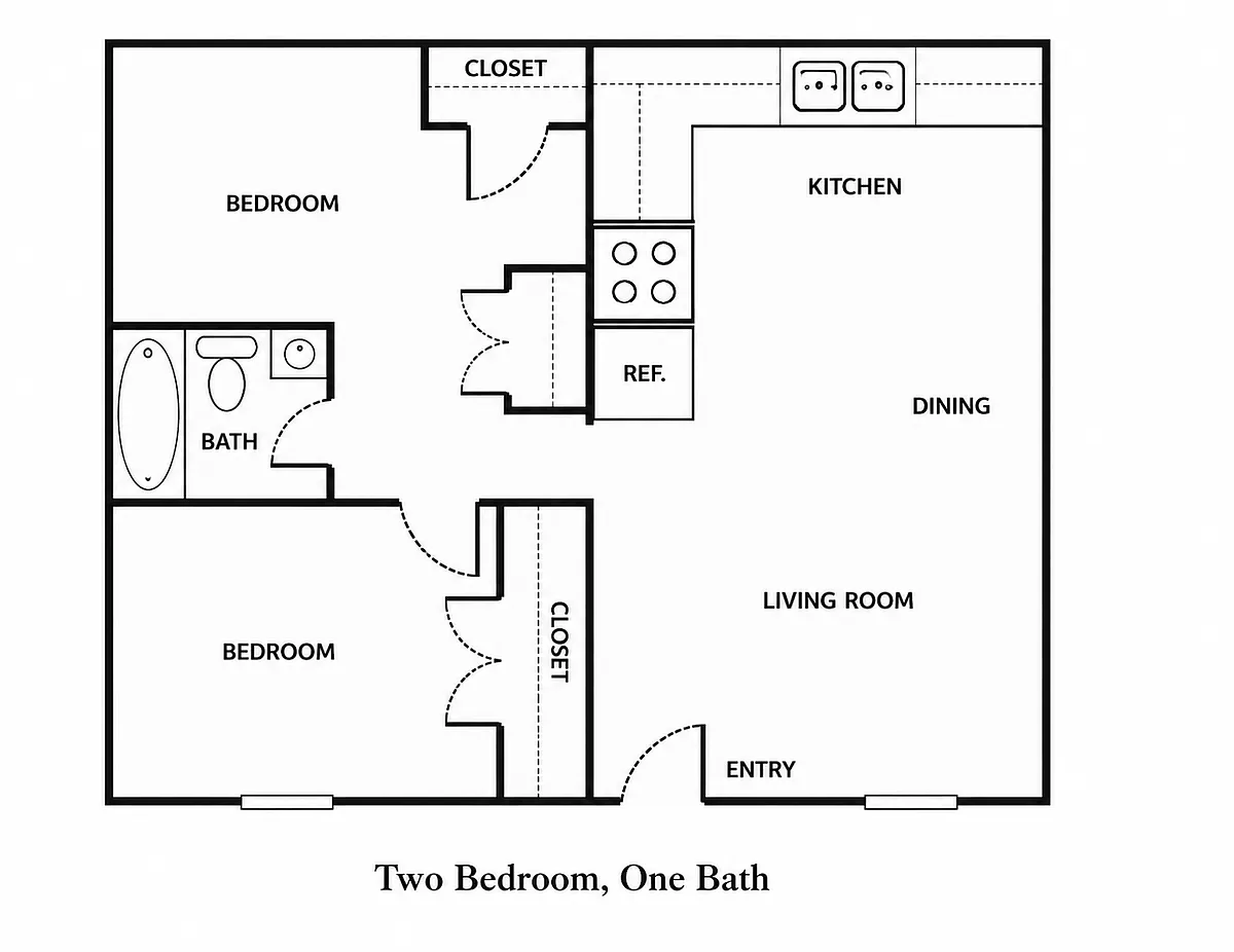 Floor plan 2 Bedroom