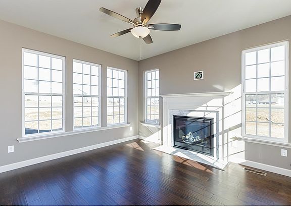 Hearth room with gas fireplace