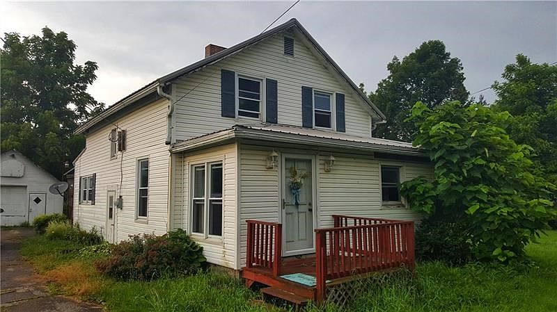Pull into the driveway of 2649 Harlansburg Rd.