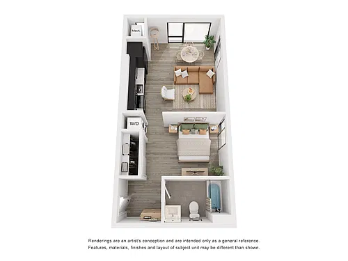 Floor plan Urban One Bedroom A