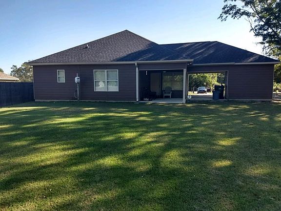 Level, expansive backyard