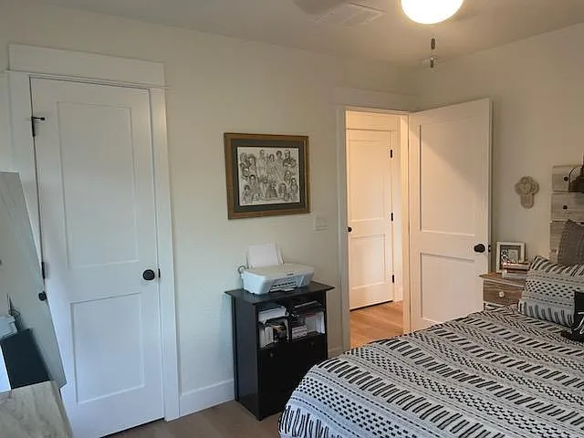 Bedroom looking into hallway