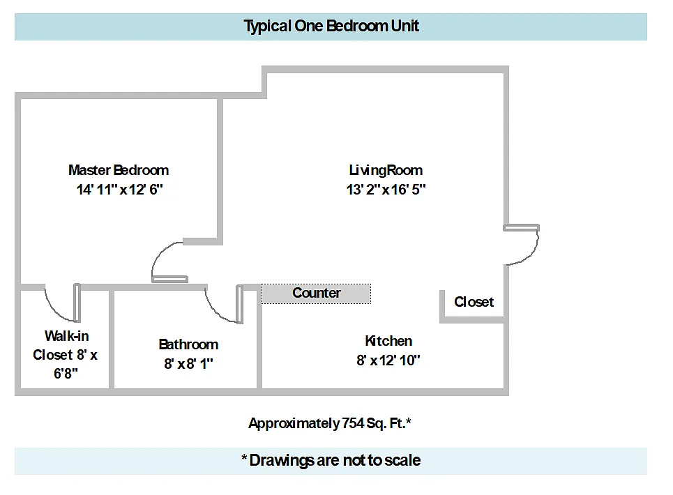 Floor plan One Bedroom