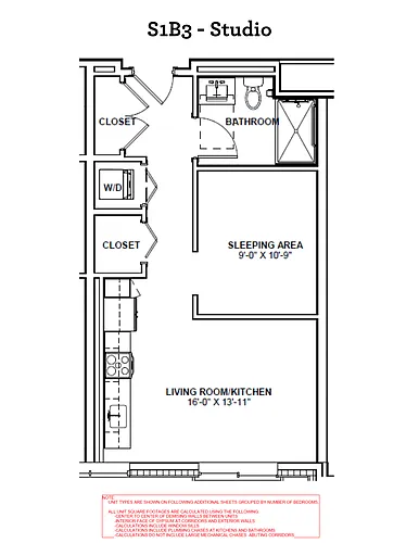 Floor plan S1B3
