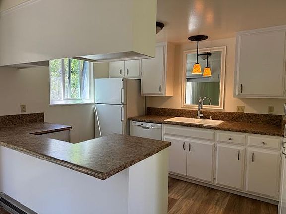 Nice light kitchen, New glass top electric range coming. New pull down kitchen faucet, dishwasher, disposal