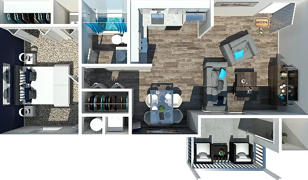 1 Bedroom 684 1 Bedroom 684