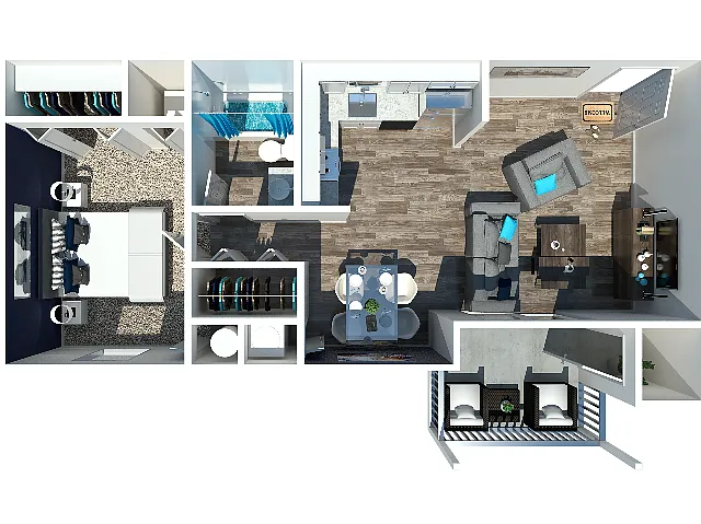 Floor plan One Bedroom L