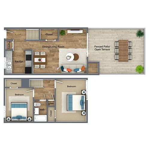 Floor plan Two Bedroom