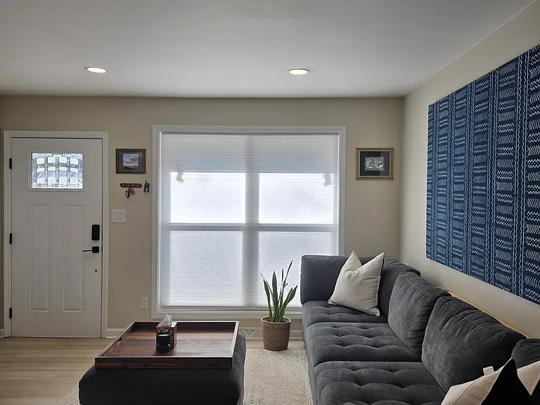 The modular sofa easily and comfortably seats 5.