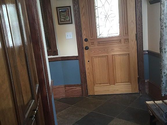 front entry room with closet