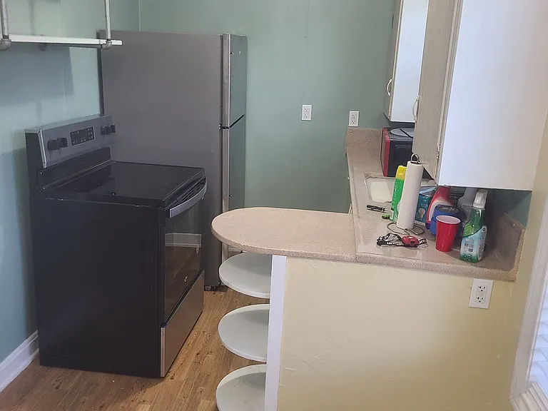 Kitchen from dining area