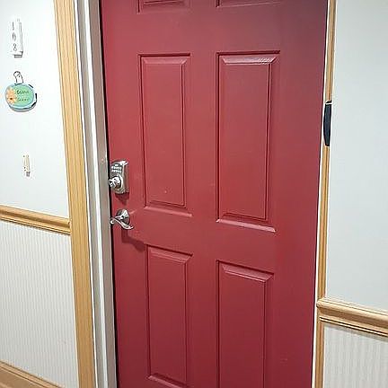 Entry door to condo