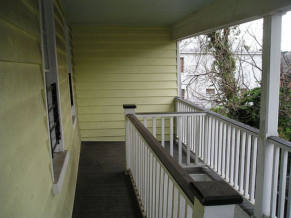 Side porch on the second floor.