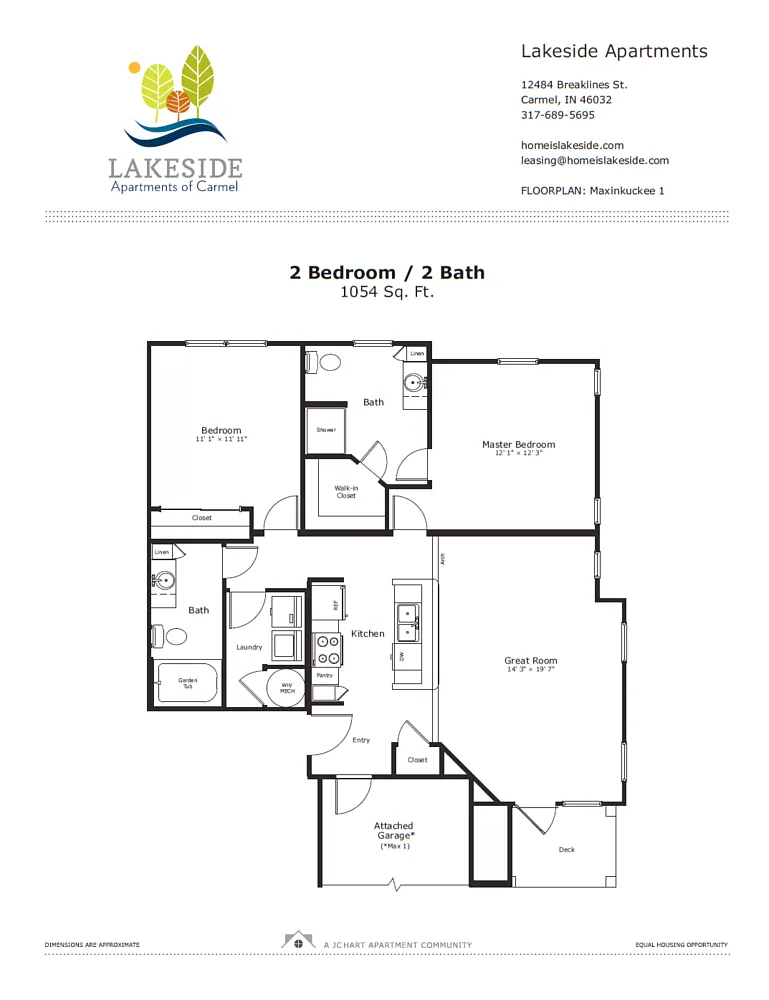 Floor plan D4 Maxinkuckee 1 - 2.2 (Attached Garage)