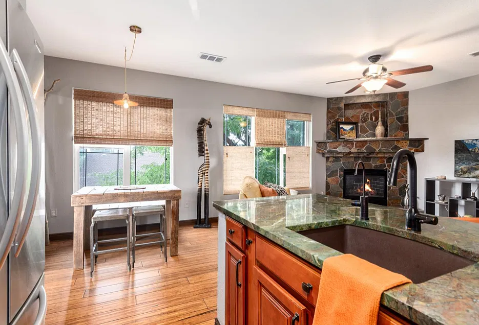 View from Kitchen into Living Space