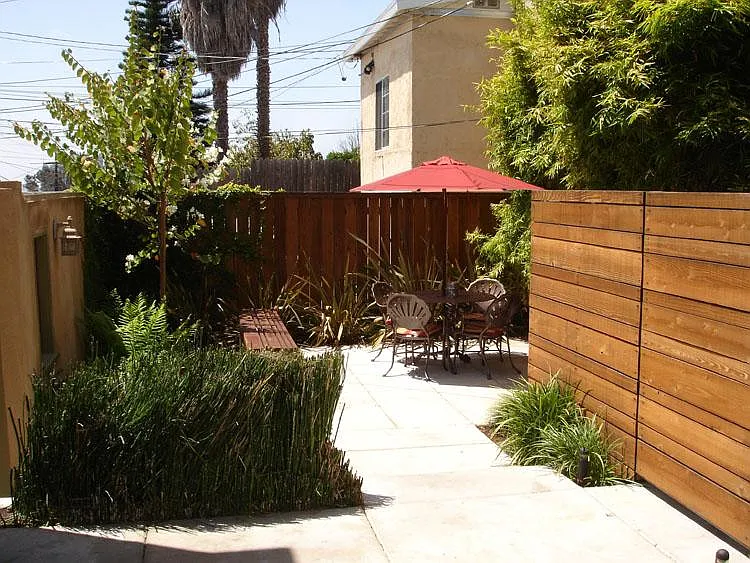 Private gated courtyard