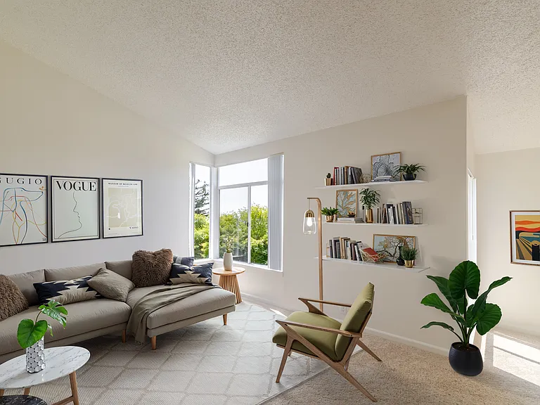 Large, spacious living room.