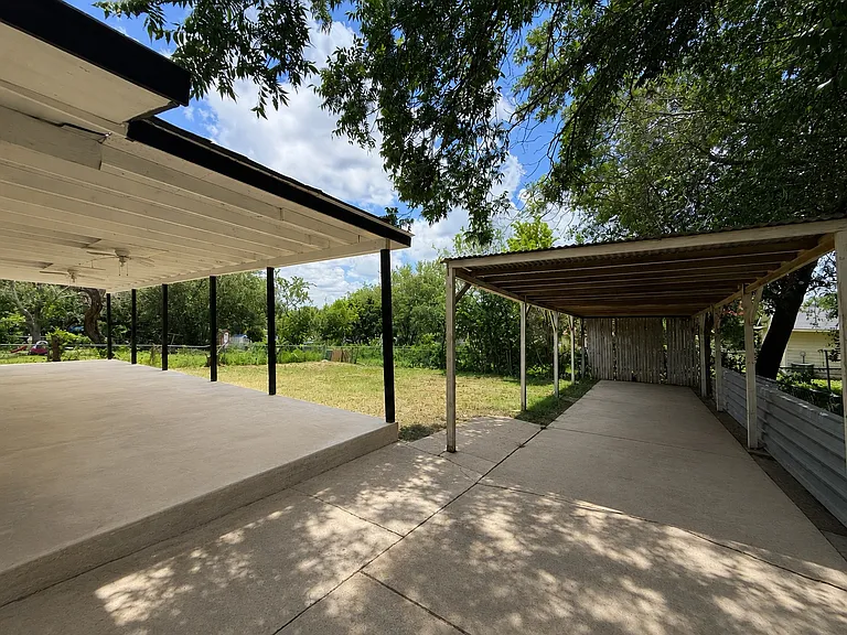 balcony and parking shed